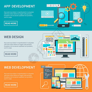 網頁開發集與線應用程序分析服務孤立矢量插圖